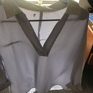 v-neck collared shirt